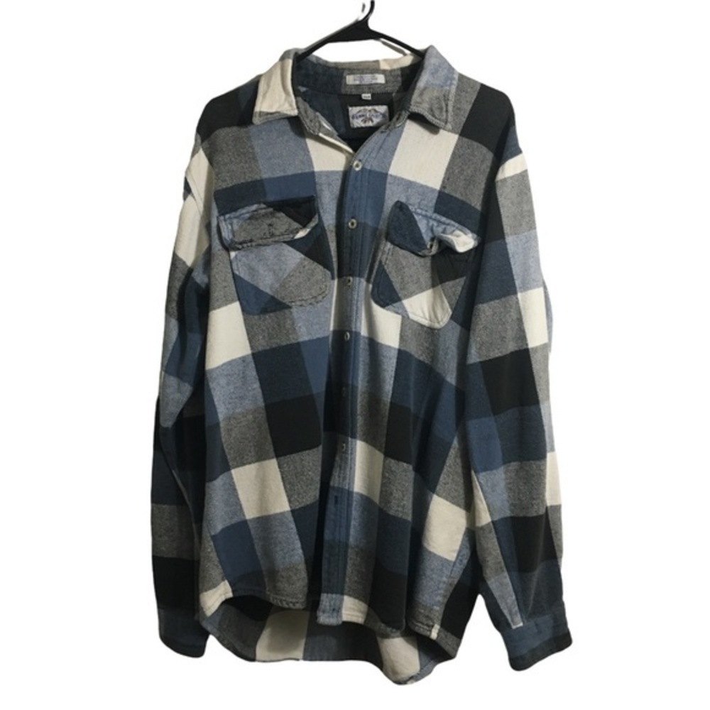 Eagle Crest plaid heavyweight button down shirt jacket. Sz XLT